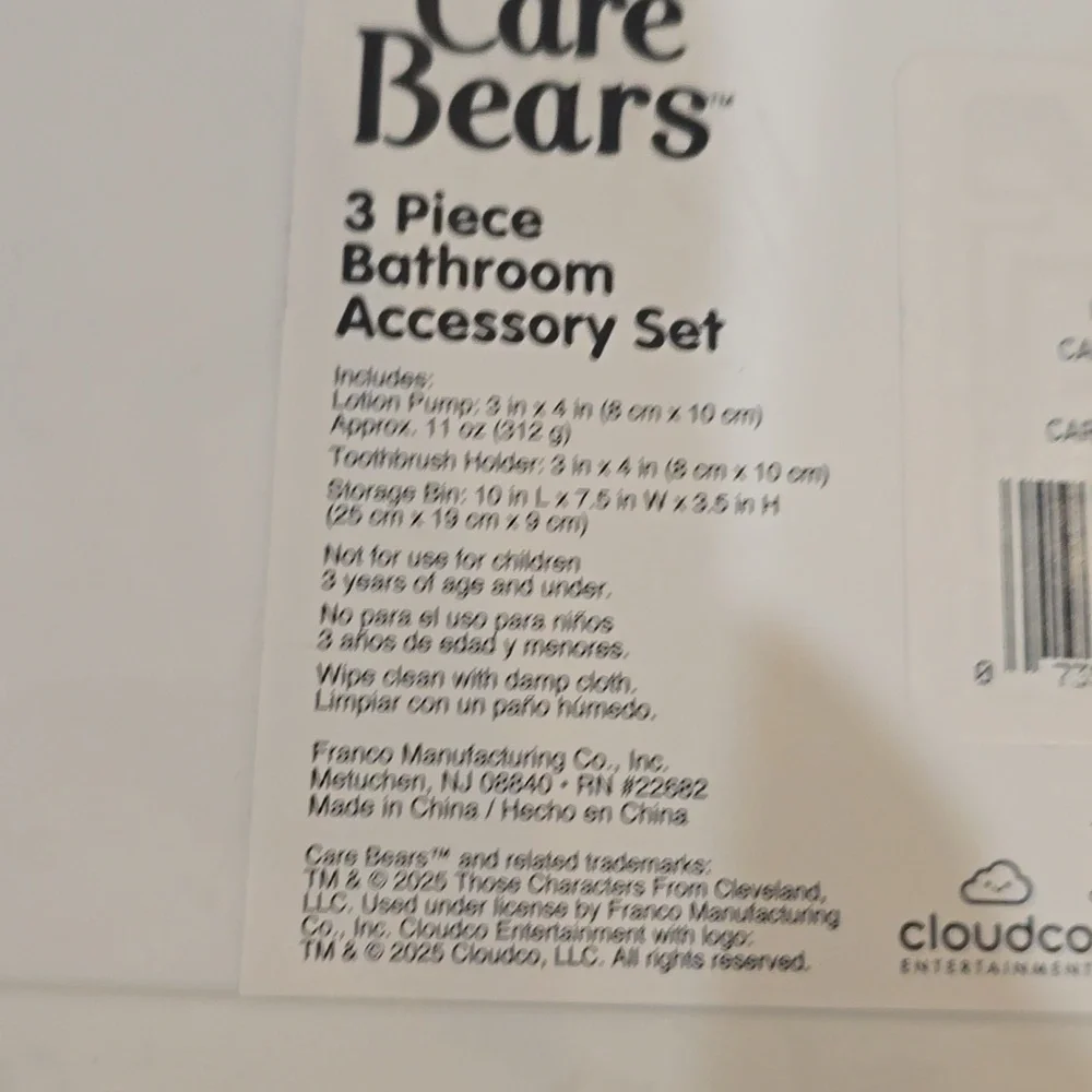 Care Bears 3-PC Bathroom Accessory Set